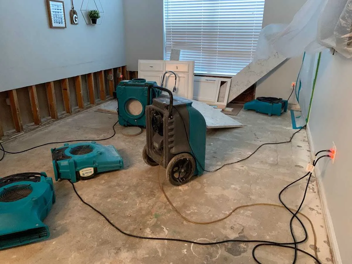 Dehumidifier in flood-cut room for Water Extraction & Removal in Greensburg